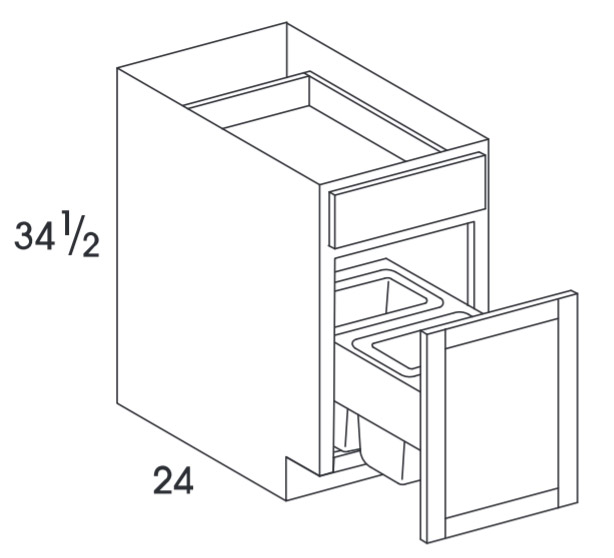 Wolf York White Paint BWB18 Base Wastebasket Assembled