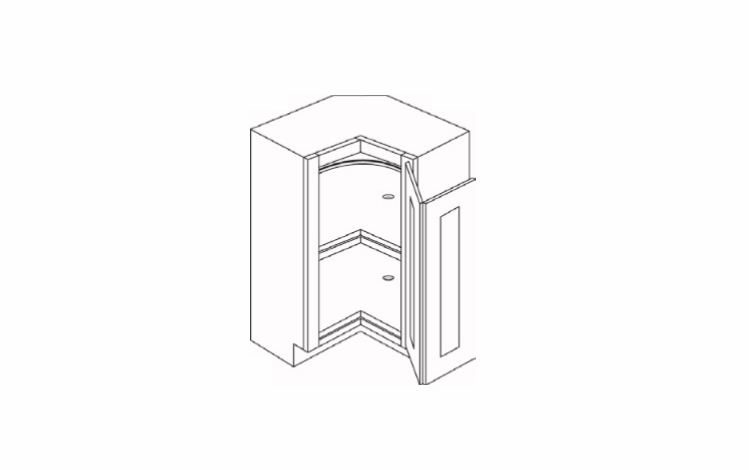 CAR36: Lazy Susan Corner Base Cabinets: Country Oak Honey Kitchen Cabinets