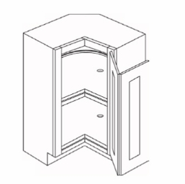 CAR36: Lazy Susan Corner Base Cabinets: Country Oak Honey Kitchen Cabinets
