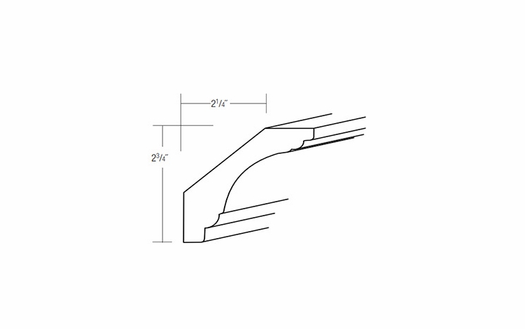 CCM8: Cove Crown Molding: Amesbury Mist RTA Kitchen Cabinet