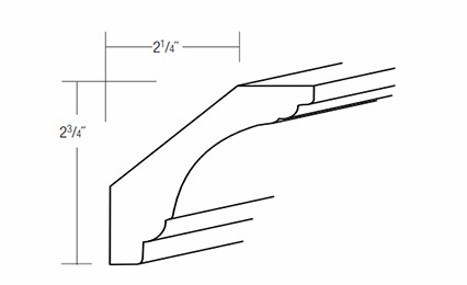 CCM8: Cove Crown Molding: Amesbury White RTA Kitchen Cabinet