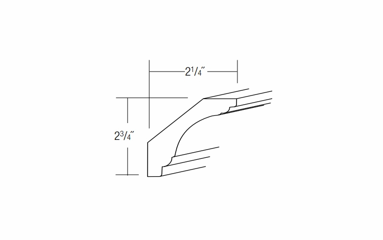 CCM8: Cove Crown Molding: Dover Lunar RTA Kitchen Cabinet