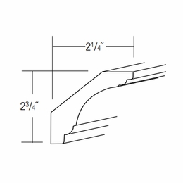 CCM8: Cove Crown Molding: Dover Lunar RTA Kitchen Cabinet