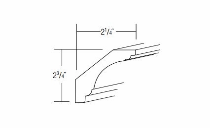 CCM8: Cove Crown Molding: Yarmouth Raised RTA Kitchen Cabinet
