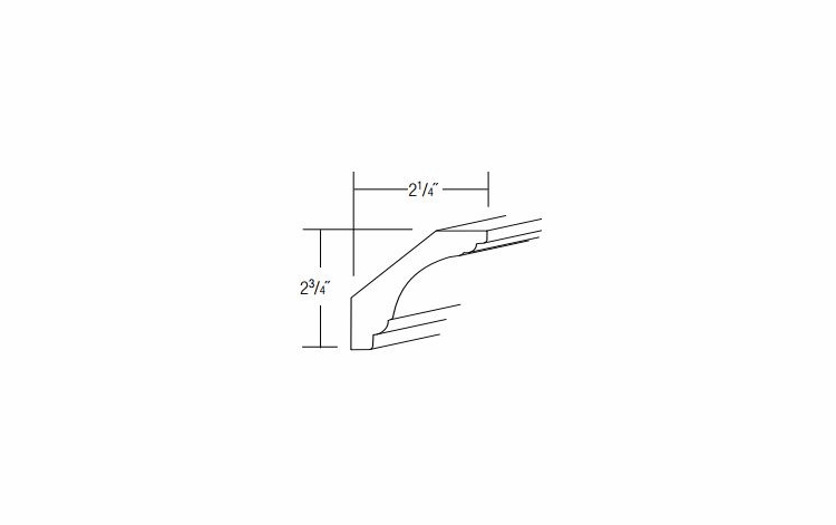 CCM8: Cove Crown Molding: Yarmouth Slab RTA Kitchen Cabinet