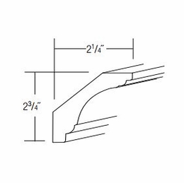 CCM8: Cove Crown Molding: Yarmouth Slab RTA Kitchen Cabinet