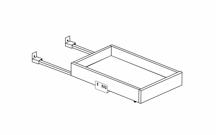 Champagne Shaker 33RT DR: Dove Tail Roll Out Tray: RTA Kitchen Cabinet