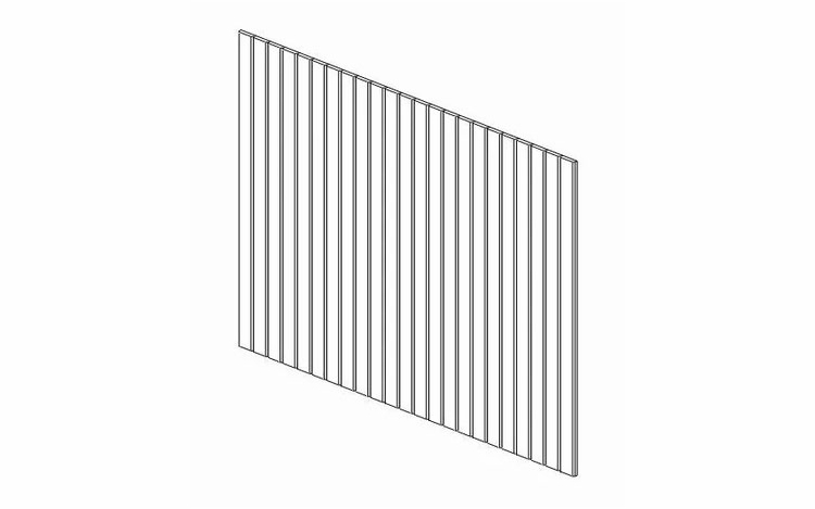 Champagne Shaker BP48341214: 1/4" Thick Bead Board Panel: RTA Kitchen Cabinet