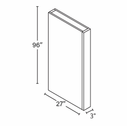 Champagne Shaker CLW396: Wall Boxed Column: RTA Kitchen Cabinet