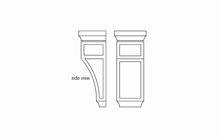 Champagne Shaker CORBEL75M: Corbel: RTA Kitchen Cabinet