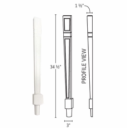 Champagne Shaker LEG82: Half Leg: RTA Kitchen Cabinet