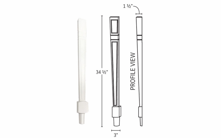 Champagne Shaker LEG82: Half Leg: RTA Kitchen Cabinet