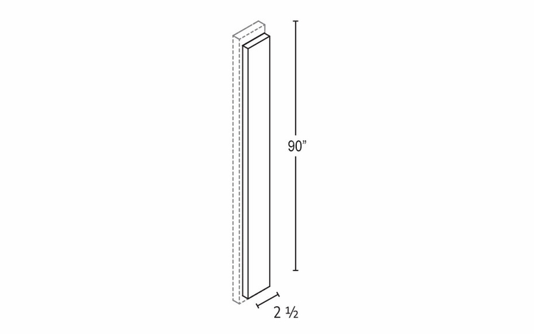 Champagne Shaker OLF390: Tall Overlay Filler: RTA Kitchen Cabinet
