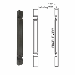 Champagne Shaker POLE75-W342: Decorative Half Leg: RTA Kitchen Cabinet