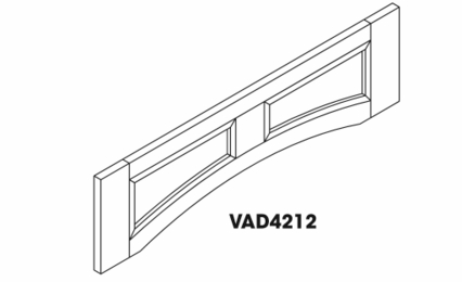 Champagne Shaker VAD4212: Raised Panel Valance: RTA Kitchen Cabinet