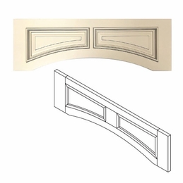 Champagne Shaker VAD4812: Raised Panel Valance: RTA Kitchen Cabinet