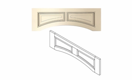 Champagne Shaker VAD4812: Raised Panel Valance: RTA Kitchen Cabinet
