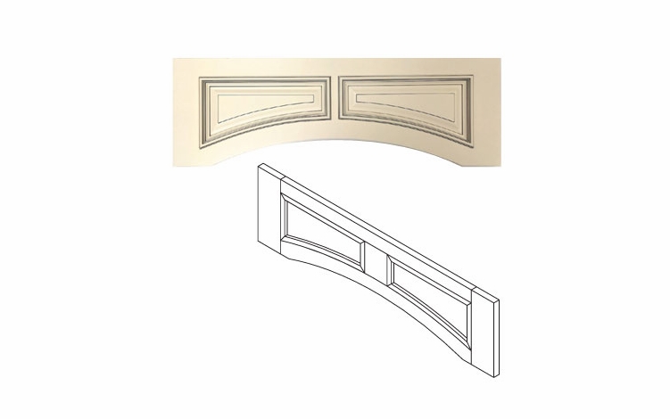 Champagne Shaker VAD4812: Raised Panel Valance: RTA Kitchen Cabinet