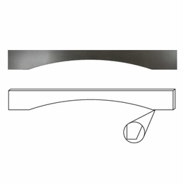 Champagne Shaker VAL54S: Shaker Arch Valance: RTA Kitchen Cabinet