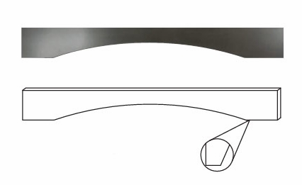 Champagne Shaker VAL54S: Shaker Arch Valance: RTA Kitchen Cabinet