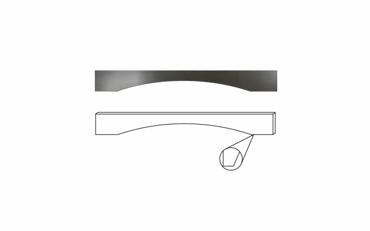 Champagne Shaker VAL54S: Shaker Arch Valance: RTA Kitchen Cabinet