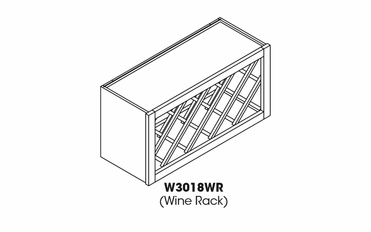 Champagne Shaker W3018WR: Wine Rack: RTA Kitchen Cabinet