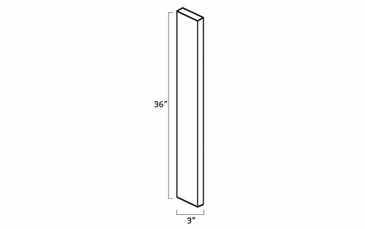 Champagne Shaker WF336: Wall Filler: RTA Kitchen Cabinet