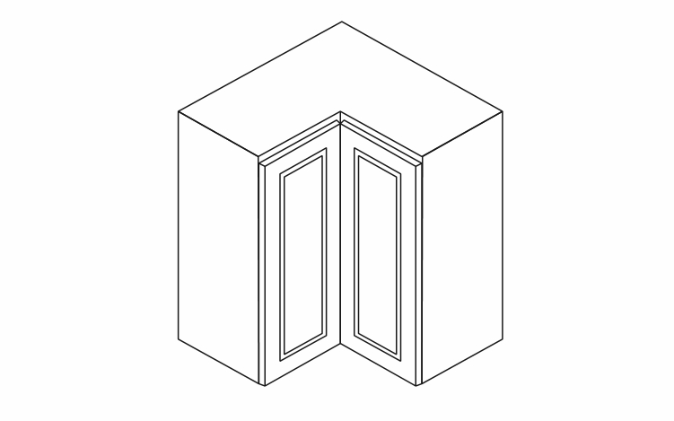 Champagne Shaker WSQ2436: Wall Corner Cabinet: RTA Kitchen Cabinet