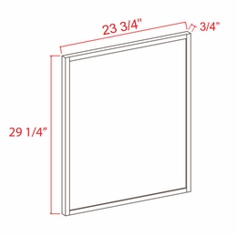 Charleston White BDEP: Base Decorative Door Panel: Assembled Kitchen Cabinets