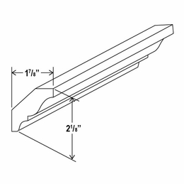Charleston White CM8: Crown Molding: Assembled Kitchen Cabinets