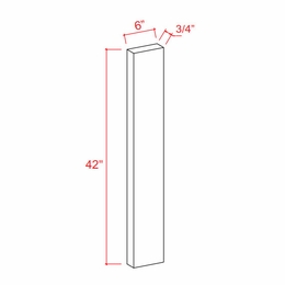 Charleston White F642: Wall Filler: Assembled Kitchen Cabinets