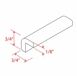 Charleston White OCM8: Outside Corner Molding: Assembled Kitchen Cabinets