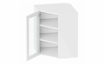 Chelsea GDAWC2442: Glass Door Angle Wall Cabinet: Assembled Kitchen Cabinets