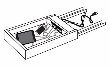 CHGDR18: Charging Drawer: Yarmouth Slab RTA Kitchen Cabinet