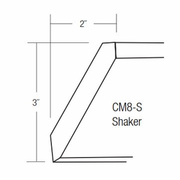 CM8-S: Shaker Crown Molding: Amesbury Mist RTA Kitchen Cabinet