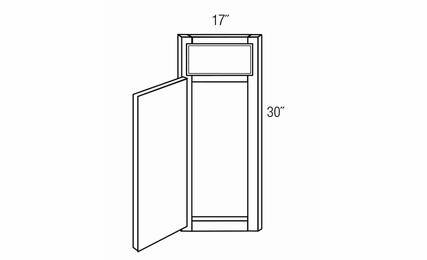 CSF36: Corner Sink Front: Trenton Recessed RTA Kitchen Cabinet