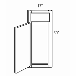 CSF36: Corner Sink Front: Yarmouth Slab RTA Kitchen Cabinet