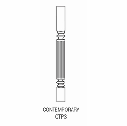 CTP3: Contemporary Turnposts: Trenton Recessed RTA Kitchen Cabinet