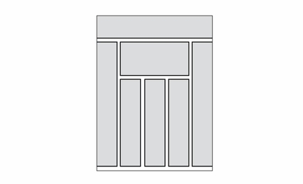CUTTRAY: Trimmable Cutlery Tray: Quincy Espresso RTA Kitchen Cabinet