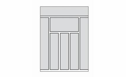 CUTTRAY: Trimmable Cutlery Tray: Trenton Recessed RTA Kitchen Cabinet
