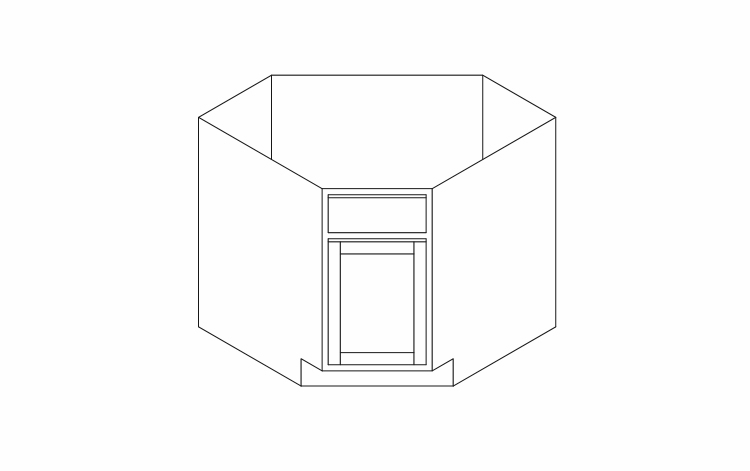 Dartmouth 5-Piece Bayside SCB42: Corner Sink Base Cabinet: Assembled Kitchen Cabinets