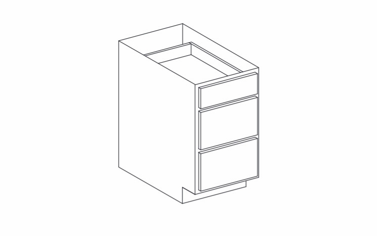 Dartmouth 5-Piece Biscayne DB21D3: 3 Drawer Base Cabinet: Assembled Kitchen Cabinets