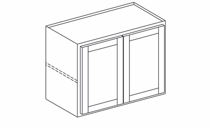 Dartmouth 5-Piece Biscayne W2724: Bridge Wall Cabinet: Assembled Kitchen Cabinets