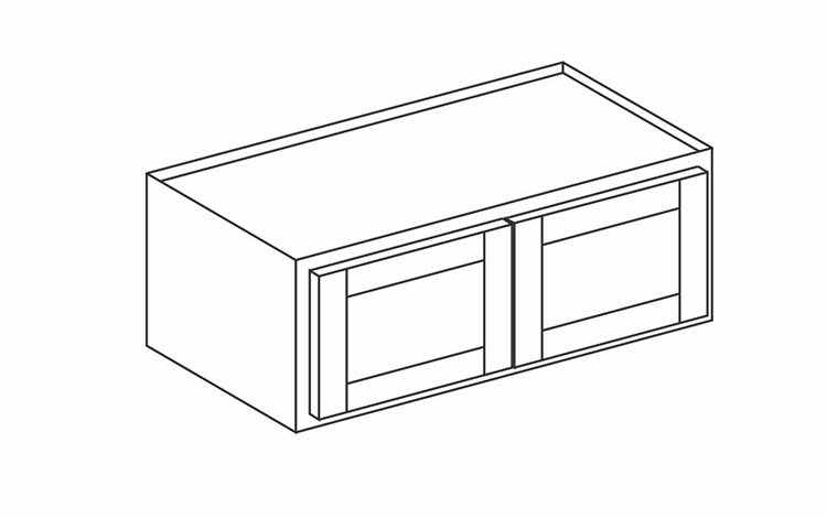 Dartmouth 5-Piece Biscayne W3612: Bridge Wall Cabinet: Assembled Kitchen Cabinets