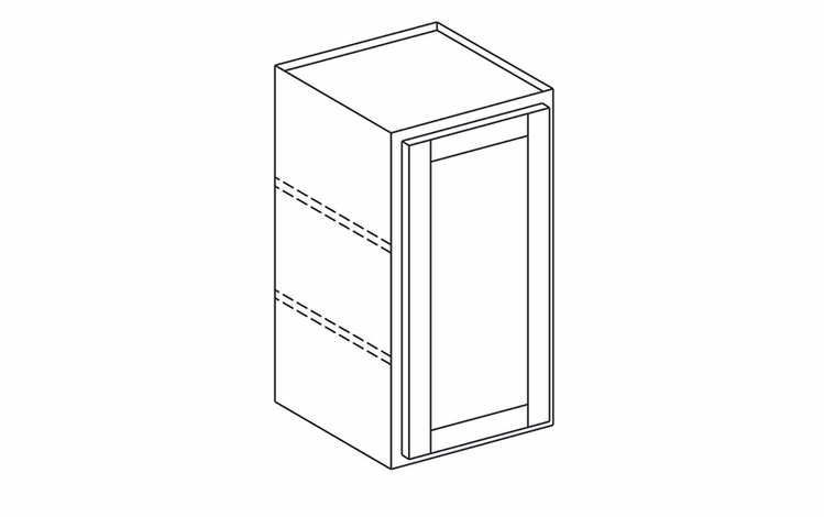 Dartmouth 5-Piece Juniper Paint W2130: Single Door Wall Cabinet: Assembled Kitchen Cabinets