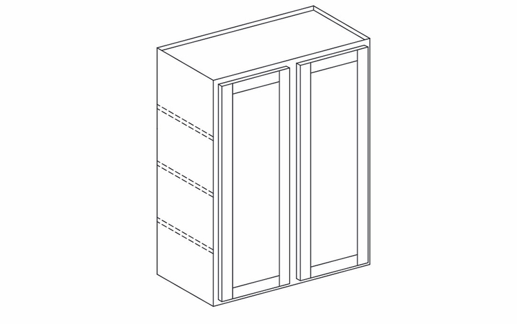 Dartmouth 5-Piece Juniper Paint W4242: Double Door Wall Cabinet: Assembled Kitchen Cabinets