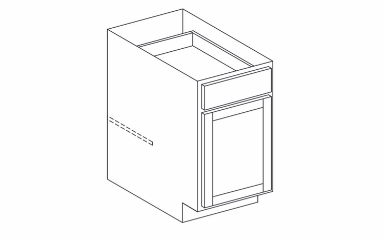 Dartmouth 5-Piece Laurel Paint B15: Base Cabinet: Assembled Kitchen Cabinets