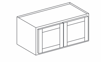 Dartmouth 5-Piece Midnight W2415DD: Bridge Wall Cabinet: Assembled Kitchen Cabinets