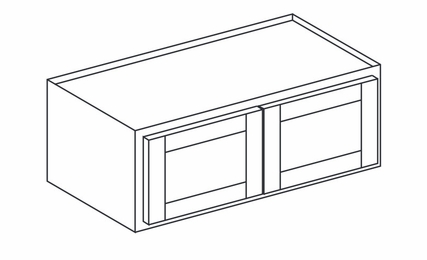 Dartmouth 5-Piece Midnight W3012: Bridge Wall Cabinet: Assembled Kitchen Cabinets