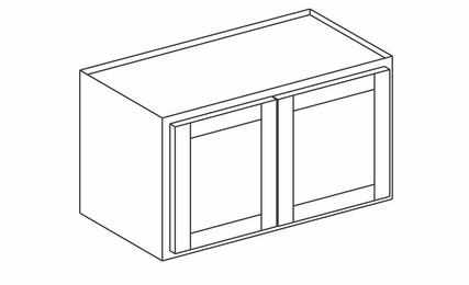 Dartmouth 5-Piece Midnight W3018: Bridge Wall Cabinet: Assembled Kitchen Cabinets